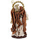 Holy Family set resin cloth brown gold 50 cm shabby Chic s6