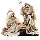 Nativity Scene set of 6, resin and fabric, Venetian style, 40 cm average height s2