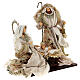 Nativity Scene set of 6, resin and fabric, Venetian style, 40 cm average height s6