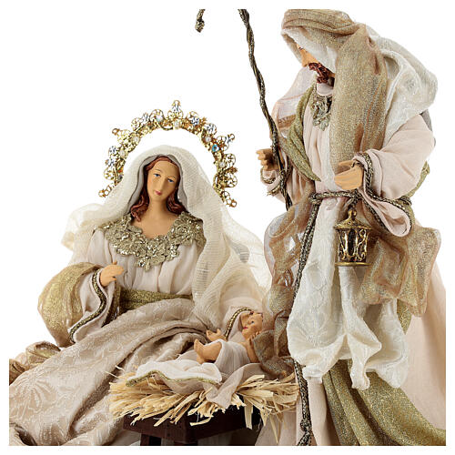 Resin Nativity scene 6 pcs fabric Venetian style 40 cm 5