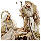 Resin Nativity scene 6 pcs fabric Venetian style 40 cm s3