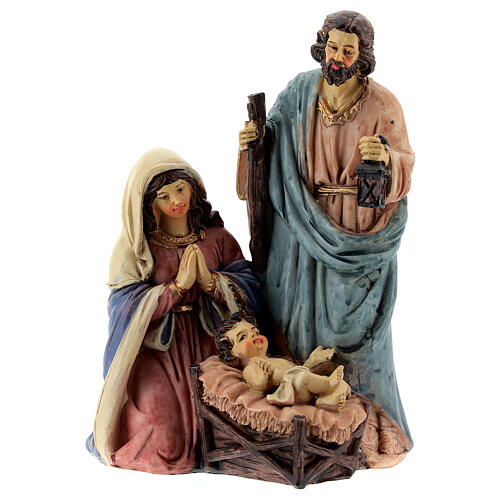 Holy Family statue H 16 cm one base PVC 1