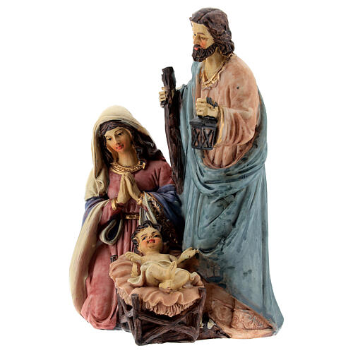 Holy Family statue H 16 cm one base PVC 2