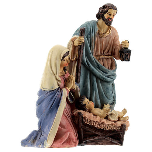 Holy Family statue H 16 cm one base PVC 3