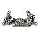 Nativity Scene on an elliptic base, silver marble dust, h 5 cm s1