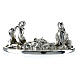 Nativity Scene on an elliptic base, silver marble dust, h 5 cm s4