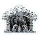 Nativity Scene in a stable, silver marble dust, h 6 cm s1