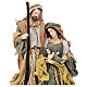 Natividad con base Shabby Chic 45 cm resina tela s2