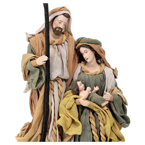 Natività su base Shabby Chic 45 cm resina stoffa 2