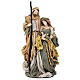 Natività su base Shabby Chic 45 cm resina stoffa s1