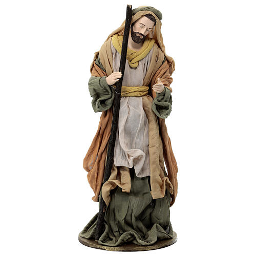 Shabby Chic Nativity Scene, set of 3, resin and fabric, 35 cm 4