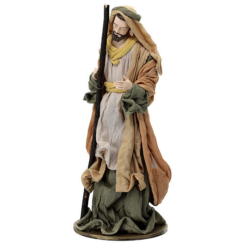 Shabby Chic Nativity Scene, set of 3, resin and fabric, 35 cm 6