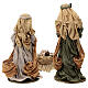Shabby Chic Nativity Scene, set of 3, resin and fabric, 35 cm s11