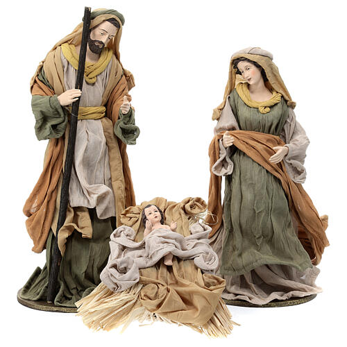 Holy Family Shabby Chic 3 pcs 35 cm in resin cloth 1