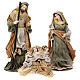 Holy Family Shabby Chic 3 pcs 35 cm in resin cloth s1