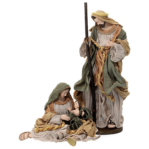 Shabby Chic Nativity Scene, set of 2, resin and fabric, 40 cm 1