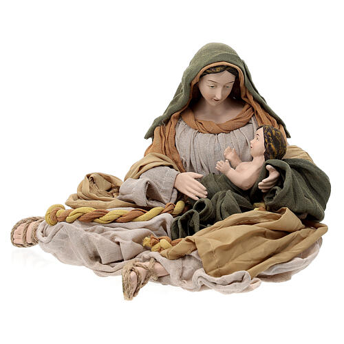 Shabby Chic Nativity Scene, set of 2, resin and fabric, 40 cm 2