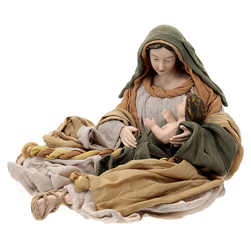 Shabby Chic Nativity Scene, set of 2, resin and fabric, 40 cm 4