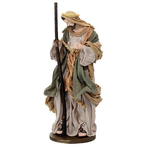 Shabby Chic Nativity Scene, set of 2, resin and fabric, 40 cm 5