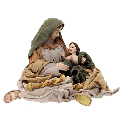 Shabby Chic Nativity Scene, set of 2, resin and fabric, 40 cm 6