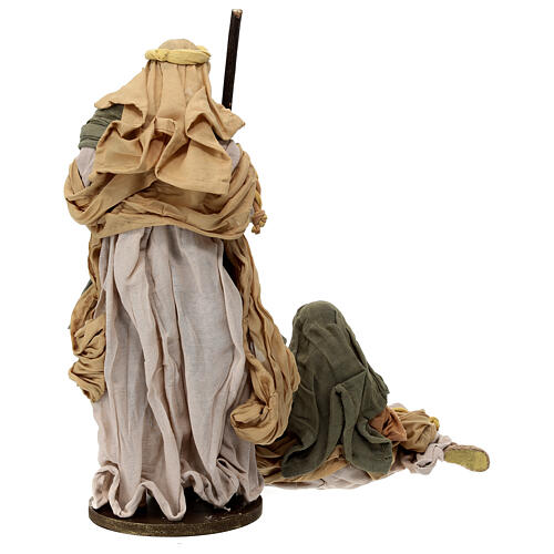 Shabby Chic Nativity Scene, set of 2, resin and fabric, 40 cm 8