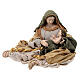 Natividad 2 piezas estilo Shabby Chic 40 cm resina y tela s2