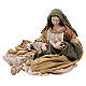 Natividad 2 piezas estilo Shabby Chic 40 cm resina y tela s4