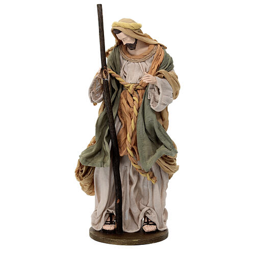 Holy Family set 2 pcs Shabby Chic 40 cm resin and cloth 3