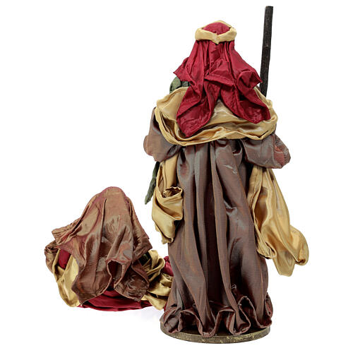 Venetian style Nativity Scene, red and gold, set of 2, 40 cm 8