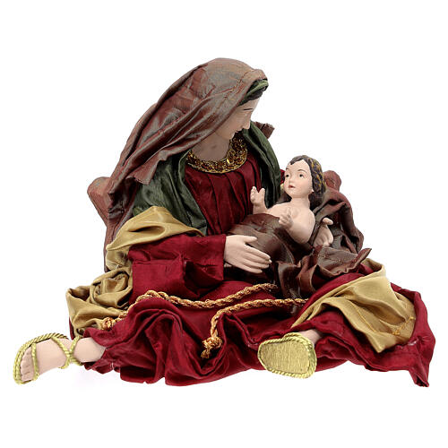 Holy Family Venetian style red and gold 2 pcs 40 cm 6