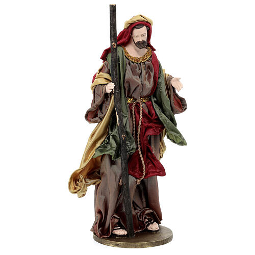 Holy Family Venetian style red and gold 2 pcs 40 cm 7