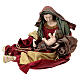 Holy Family Venetian style red and gold 2 pcs 40 cm s4