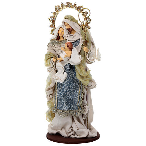 Holy Family statue on base Venetian style resin 50 cm 3