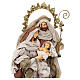 Holy Family statue on round base 50 cm ivory cloth resin s2