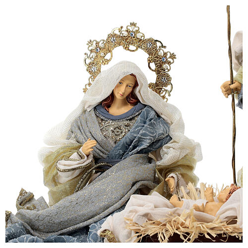Natividad con base rectangular estilo veneciano 35 cm 3