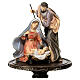 Nativity Scene on a round pedestal under a glass dome 35 cm s2