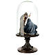 Natività su piedistallo circolare con cupola in vetro 35 cm s5