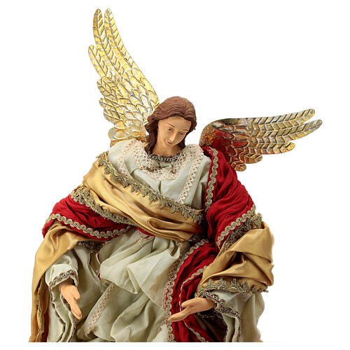 Angel, resin and fabric, for Light of Hope Nativity Scene of 80 cm 2