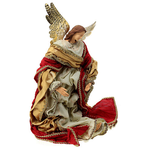 Angel, resin and fabric, for Light of Hope Nativity Scene of 80 cm 4