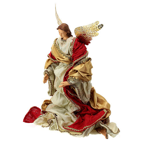 Angel in resin and cloth, Light of Hope 80 cm 3