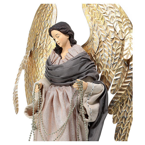 Engel aus Harz und Stoff Morning in Bethlehem, 45 cm 2