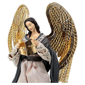 Statue ange assis 35 cm résine et tissu Morning in Bethlehem