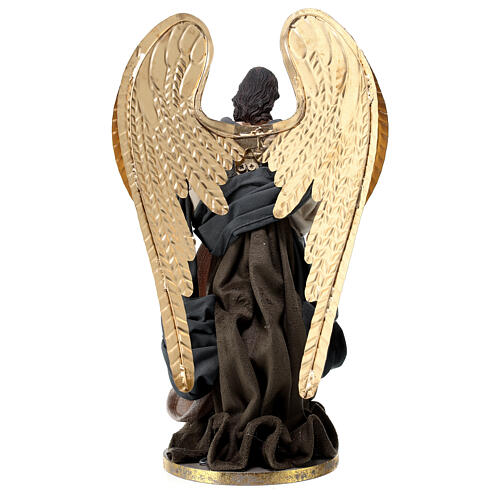 Statue ange assis 35 cm résine et tissu Morning in Bethlehem 5