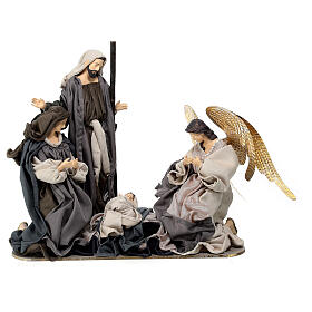 Nativity with angel on a base, 40 cm, Morning in Bethlehem