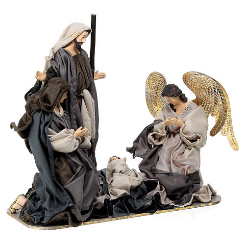 Nativity with angel on a base, 40 cm, Morning in Bethlehem 5