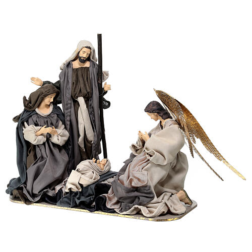 Nativité sur base avec ange Morning in Bethlehem 40 cm 3