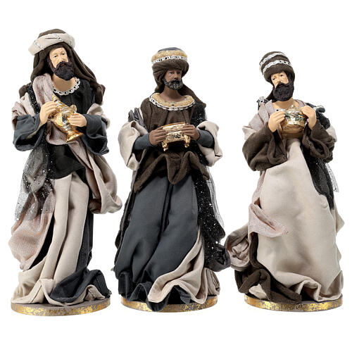 Conjunto três figuras Reis Magos coleção Morning in Bethlehem 35 cm 1