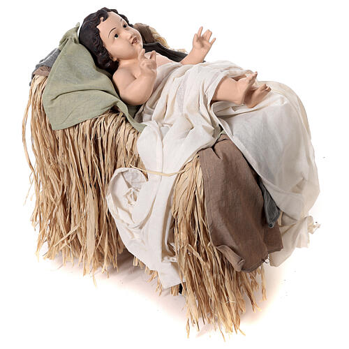 Natividade de Jesus 3 imagens resina e tecido coleção Holy Earth 120 cm 8