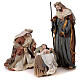 Natividade de Jesus 3 imagens resina e tecido coleção Holy Earth 120 cm s1