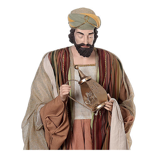 Reyes Magos resina y tejido 3 piezas Holy Earth 120 cm 2